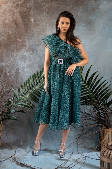 MIAU by Clara Rotescu Rebeca mintás bővülő fazonú ruha női