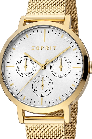Esprit Мултифункционален часовник с мрежеста верижка от неръждаема стомана Жени