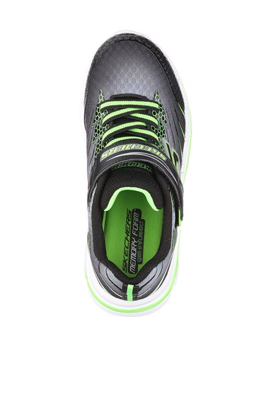 Skechers Tenisi in nuante de gri cu verde neon Nitrate-Pulsar Baieti