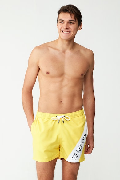 U.S. Polo Assn. Плувни шорти с контрастно лого Мъже