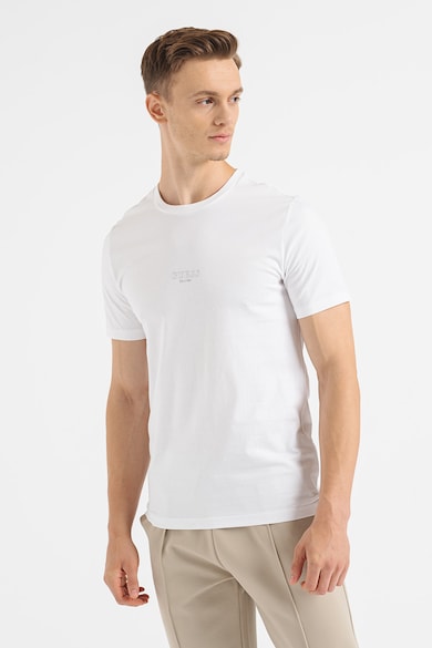 GUESS Tricou slim fit cu decolteu la baza gatului Barbati