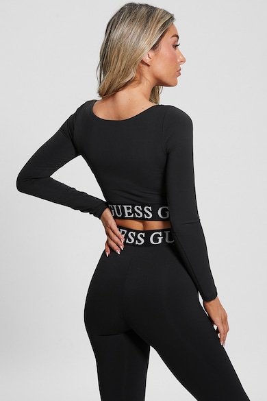 GUESS Bluza crop cu banda logo pentru fitness Femei