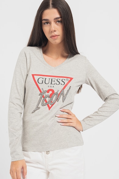 GUESS Bluza din bumbac cu imprimeu logo Femei