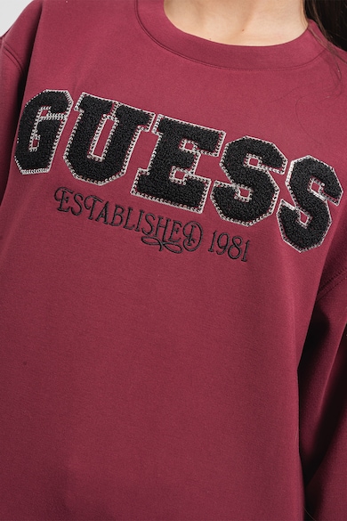 GUESS Bluza sport crop cu decolteu la baza gatului si aplicatie logo Femei