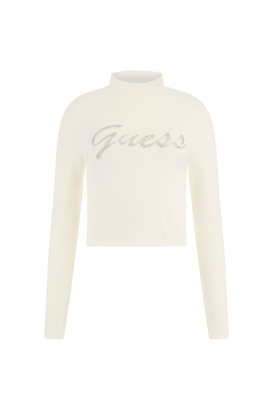 GUESS Pulover crop cu aplicatii cu strasuri Femei