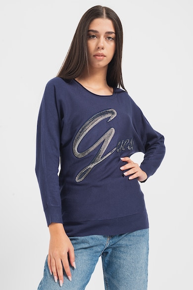 GUESS Pulover tricotat fin cu aplicatii de strasuri Femei