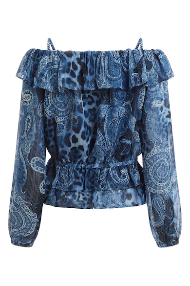 GUESS Bluza cu decupaj pe umar si imprimeu paisley Femei