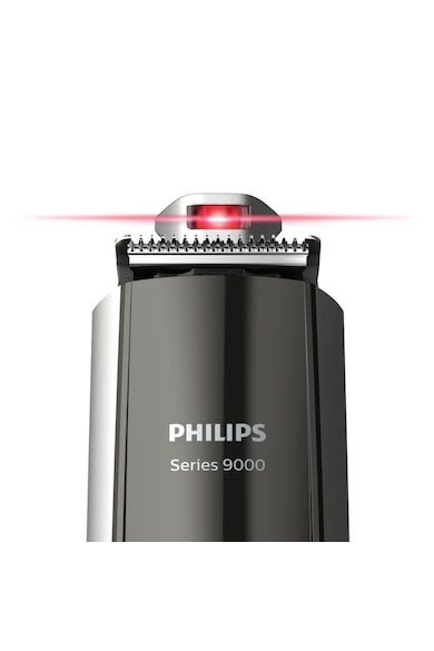 Philips Masina de tuns barba  BT9297/15, Lame 100% metal, Ghidaj Laser, 0.4 - 7 mm, 17 Trepte, Rezistent la apa, LED, Negru/Argintiu Barbati