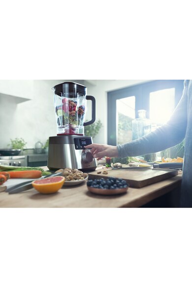 Philips Blender  Avance HR3868/00, 2000 W, 45,000 RPM, Vas tritan 2.2 l, 4 Viteze, ProBlend Extreme, Afisaj LED, Dom silentios , Functie impuls, Metalic Femei