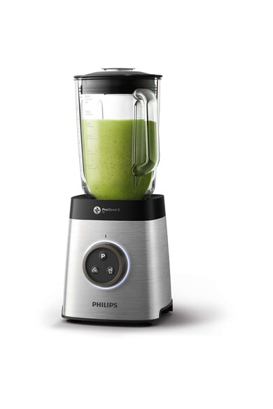 Philips Blender  Avance HR3652/00, 1400 W, 35,000 RPM, vas sticla 2 l, 2 Viteze, ProBlend 3D 6, afisaj LED, functie impuls, Metalic Femei