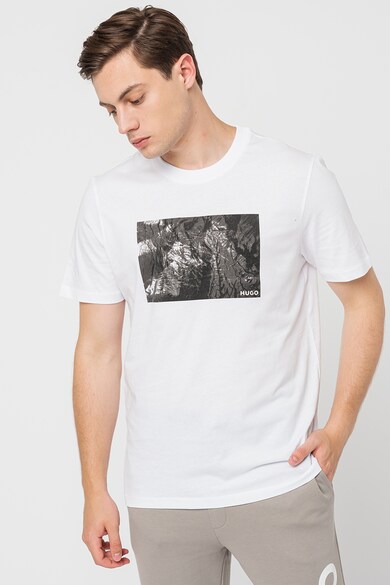 HUGO Тениска Dalbatross с щампа Мъже