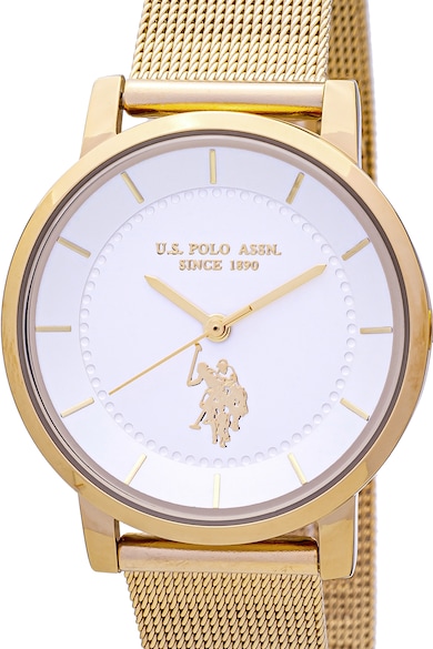 U.S. Polo Assn. Кварцов часовник с мрежеста верижка Жени