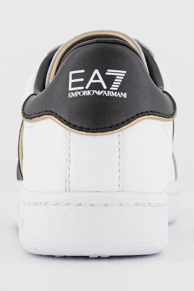 EA7 Bőrsneaker logós részlettel férfi