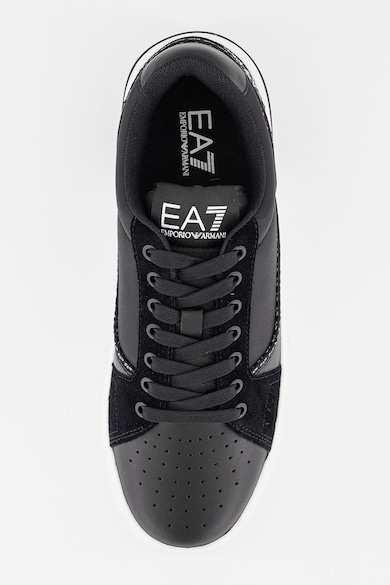 EA7 Pantofi sport unisex cu insertii din piele intoarsa Barbati