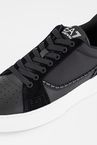 EA7 Uniszex sneaker nyersbőr részletekkel női