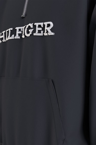 Tommy Hilfiger Fél-cipzáros pulóver logóhímzéssel férfi