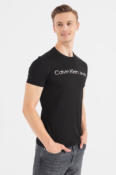 CALVIN KLEIN JEANS Тениска с овално деколте и лого Мъже