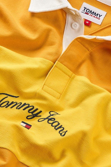 Tommy Jeans Раирана тениска с яка и лого Мъже