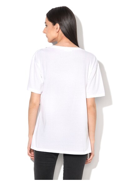 Diesel Tricou alb cu imprimeu plasa Rachel Femei