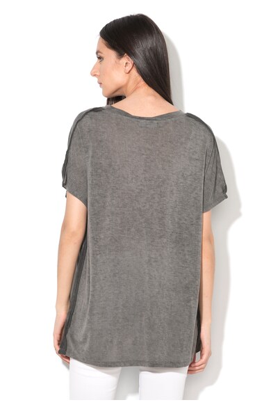 Diesel Тениска в сив меланж с текстова щампа Жени