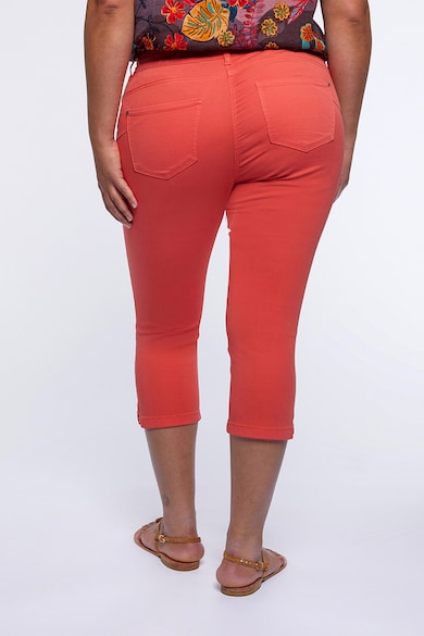 Pantaloni capri taglie forti, color mattone --58 Pantaloni capri taglie forti, color mattone --58
