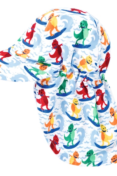 JoJo Maman Bebe Palarie multicolora cu clapa si imprimeu cu dinozauri Baieti