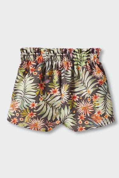 Mango Памучен къс панталон Leaveb с тропически десен Момичета