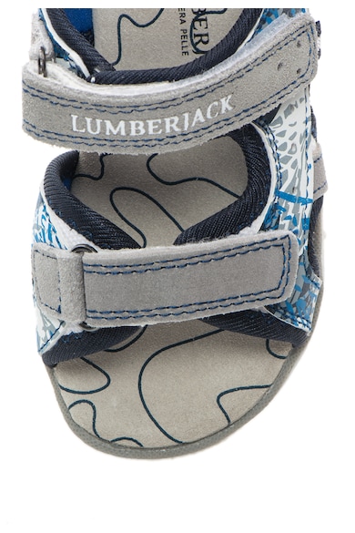 Lumberjack Sandale albastru si alb cu velcro si imprimeu Levi Baieti