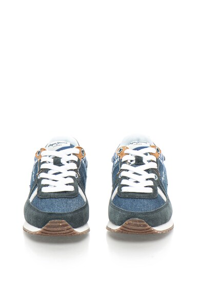 Pepe Jeans London Pantofi sport bleumarin din denim cu piele intoarsa Sydney Fete