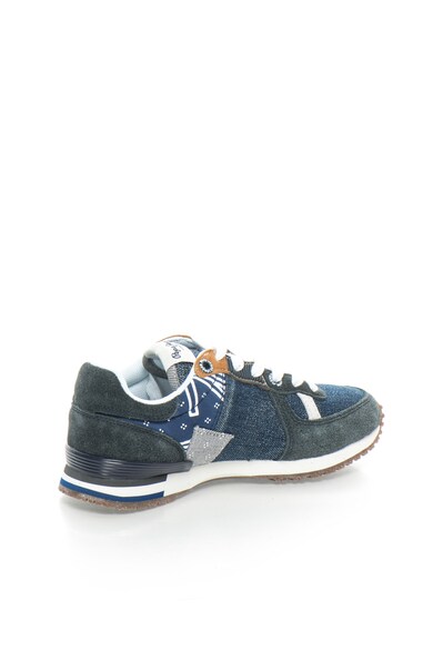 Pepe Jeans London Pantofi sport bleumarin din denim cu piele intoarsa Sydney Baieti