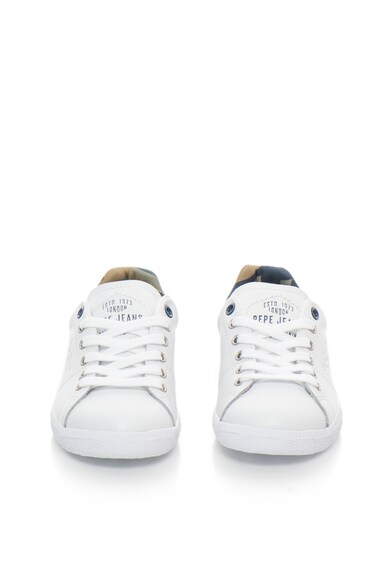 Pepe Jeans London Pantofi sport alb cu bleumarin de piele Murray Fete