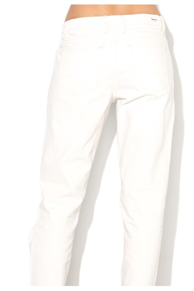 Pepe Jeans London Бели дънки с права кройка и захабен ефект Жени