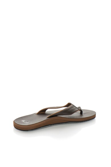 QUIKSILVER Papuci flip-flop maro de piele sintetica Carver Barbati