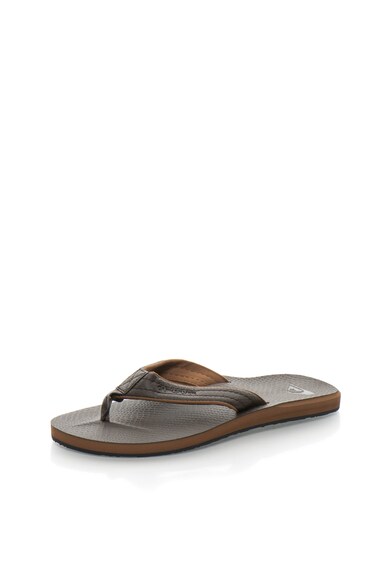 QUIKSILVER Papuci flip-flop maro de piele sintetica Carver Barbati