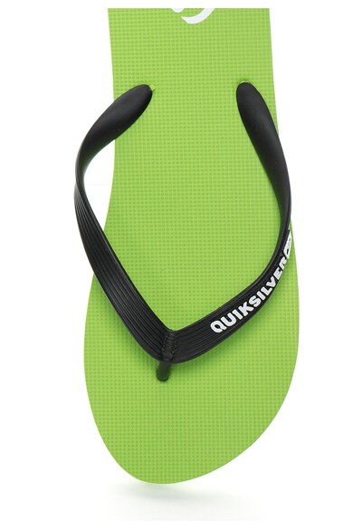 QUIKSILVER Papuci flip flop negru cu verde absint Molokai Barbati