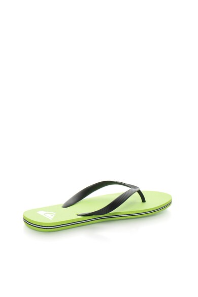 QUIKSILVER Papuci flip flop negru cu verde absint Molokai Barbati