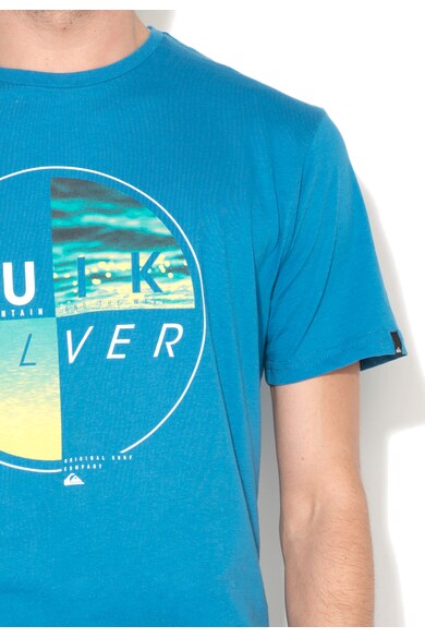 QUIKSILVER Tricou albastru regular fit cu imprimeu logo cauciucat Barbati