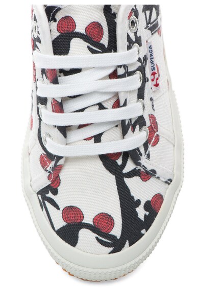 Superga Pantofi sport albi cu flori japoneze Fantasy Bvel Fete