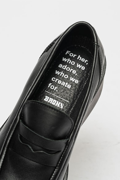 Bronx Pantofi loafer din piele cu toc masiv Daff-Ey Femei