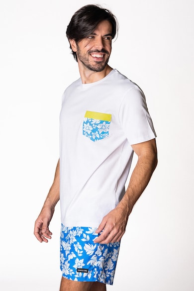 FAMILYSTA® Памучна тениска с джоб на гърдите Мъже