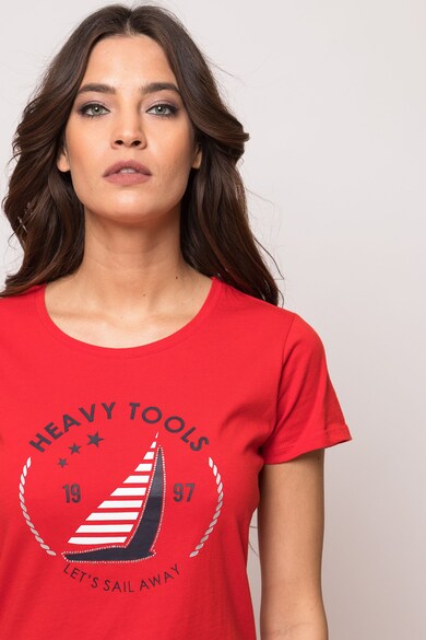 Heavy Tools Mehirti kerek nyakú mintás póló női