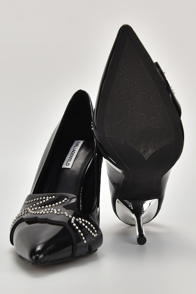 Karl Lagerfeld Tűsarkú logós lakkbőr cipő női