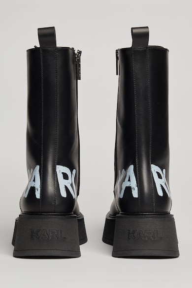 Karl Lagerfeld Кожени боти със скосена подметка и лого Жени