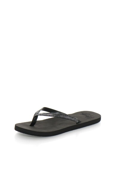 ROXY Papuci flip-flop negru cu argintiu Femei