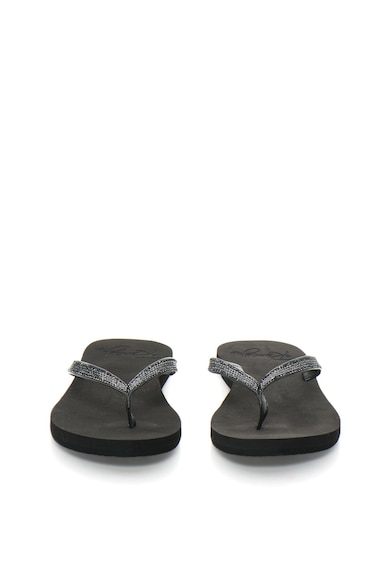 ROXY Papuci flip-flop negru cu argintiu Femei