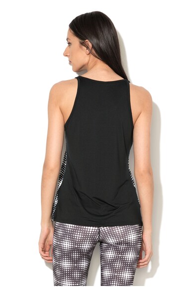 ROXY Top sport negru si alb cu croiala in A Femei