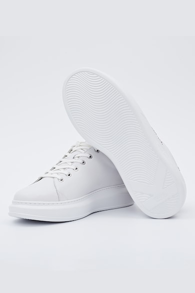 Karl Lagerfeld Bőrsneaker fémlogóval férfi