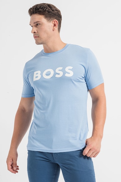 BOSS Памучна тениска Thinking с лого Мъже