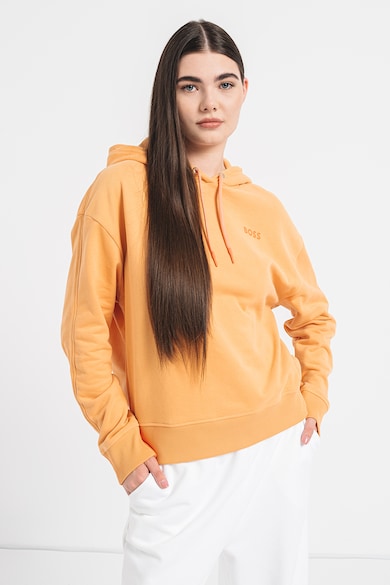 BOSS Ecaisy kapucnis pulóver mintával a hátoldalán női