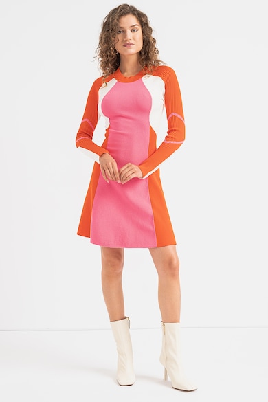 BOSS Firoko colorblock dizájnos bővülő fazonú miniruha női